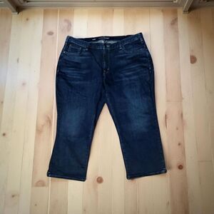 NWT Lane Bryant Low Rise Dark Wash Super Stretch Capri Size 22 #28